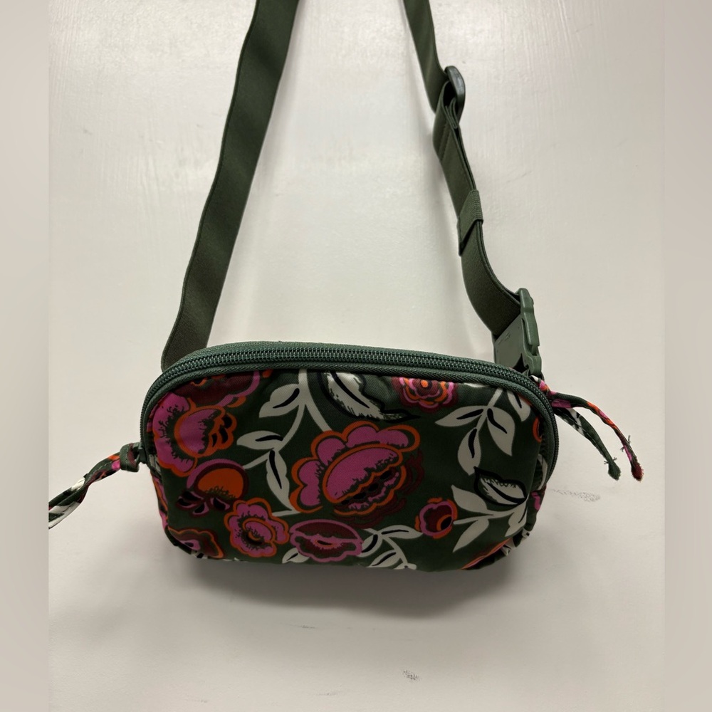 Vera Bradley Pink and Green Floral Crossbody Bag